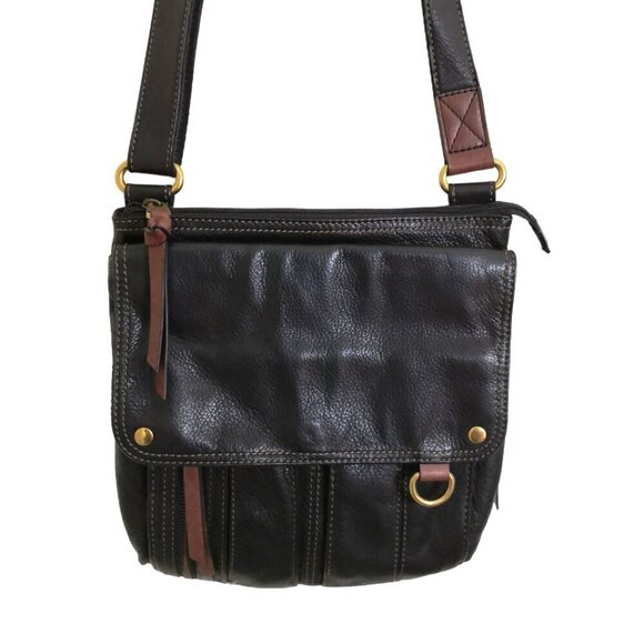 Like New Fossil Morgan Traveler Pebble Leather Black Crossbody Bag - Picture 3 of 12